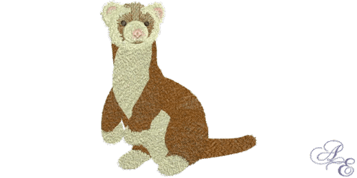 Ferret Machine Embroidery Design