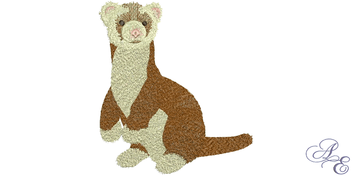 Ferret Machine Embroidery Design